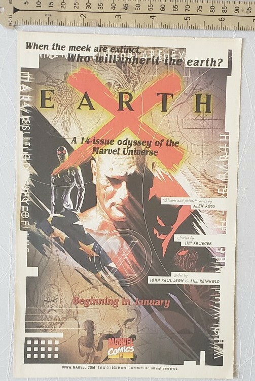 Earth X Marvel Comics RARE Print Advertisement
