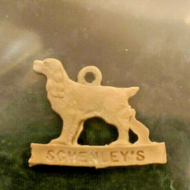 Vintage 1930s Schenley’s Old Quaker Whiskey Dog Charm – #9 Cocker Spaniel