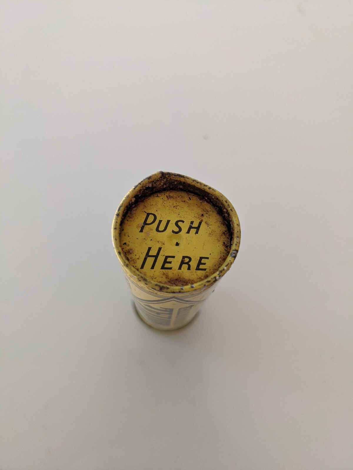 RARE Vtg A.N. STOLLWERCK ROYAL COCOA BUTTER 1 OZ PUSH TIN TUBE PARTIALLY FULL