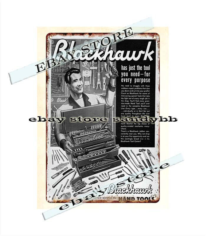 garden home decor 1963 mechanic Tools Chest metal tin sign