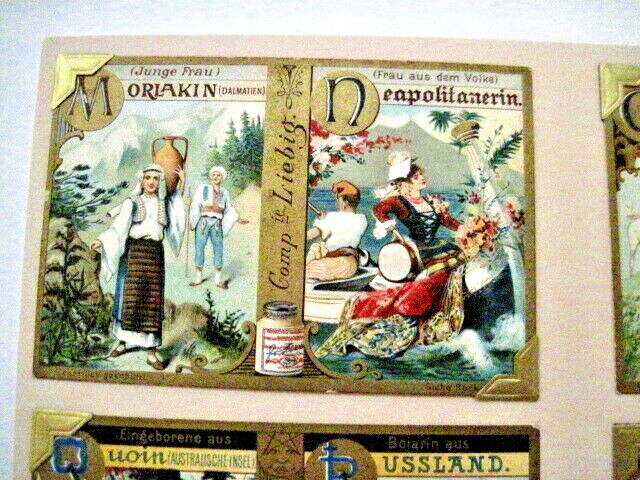 1900 Trade Card Set-Liebig’s Fleisch-Extract- Female National Costumes -S609 *