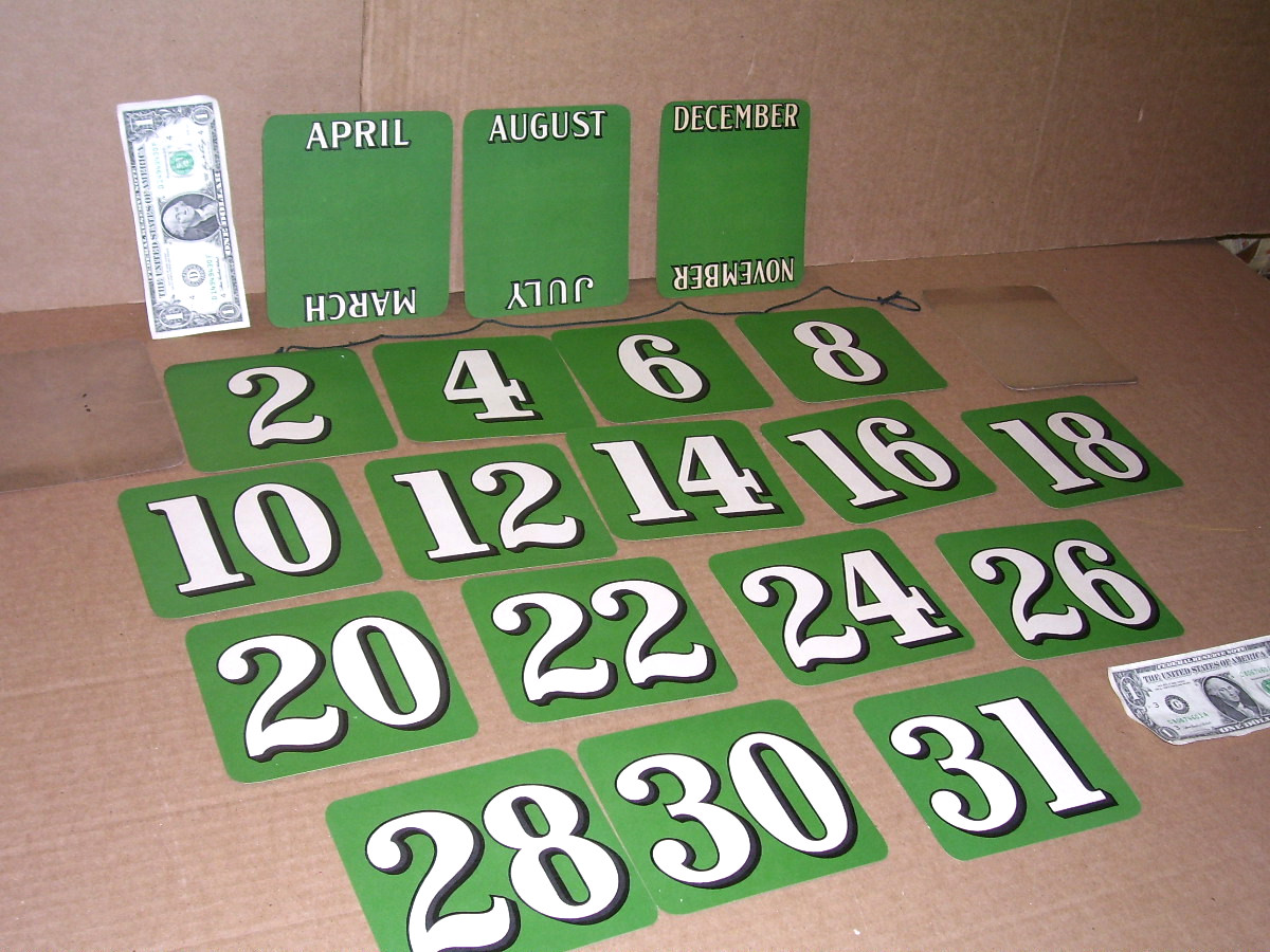 CALENDAR CARDS – ORIGINAL – Full Pad – PERPETUAL – VINTAGE NOS Donaldson Sign Co