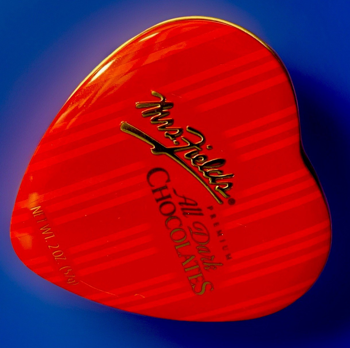 Mrs. Fields EMPTY Gift Tin Red Heart Mini Metal Gift Tin for Regifting Or Crafts
