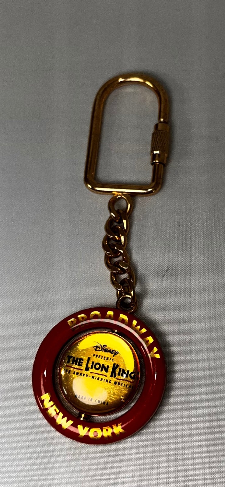 Disney Lion King Broadway New York Rotating Keychain