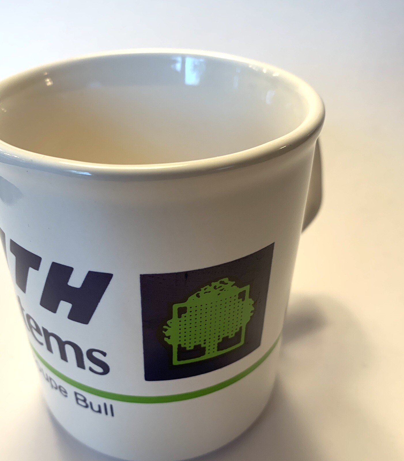 Vintage Zenith Data Systems Coffee Mug Cup Groupe Bull Advertisement Promo logo