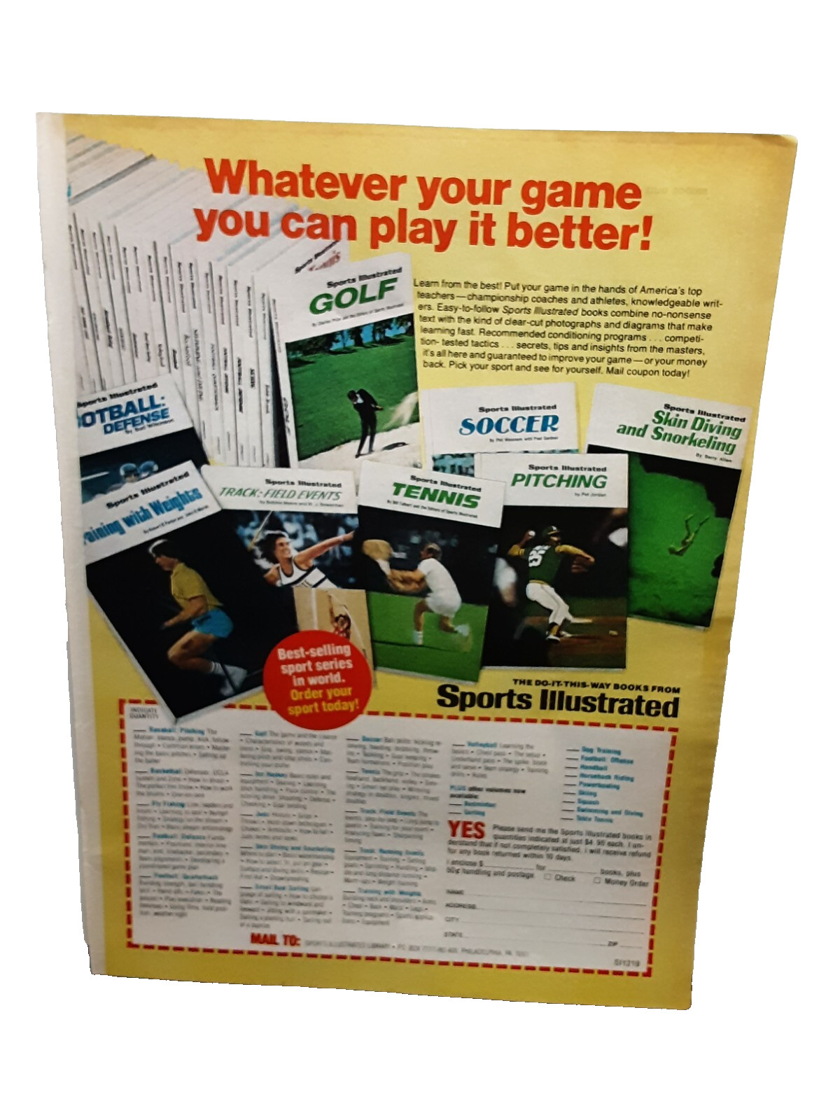 Vintage 1977 Print Ad Sports Illustrated Books Play It Better Original 1970s