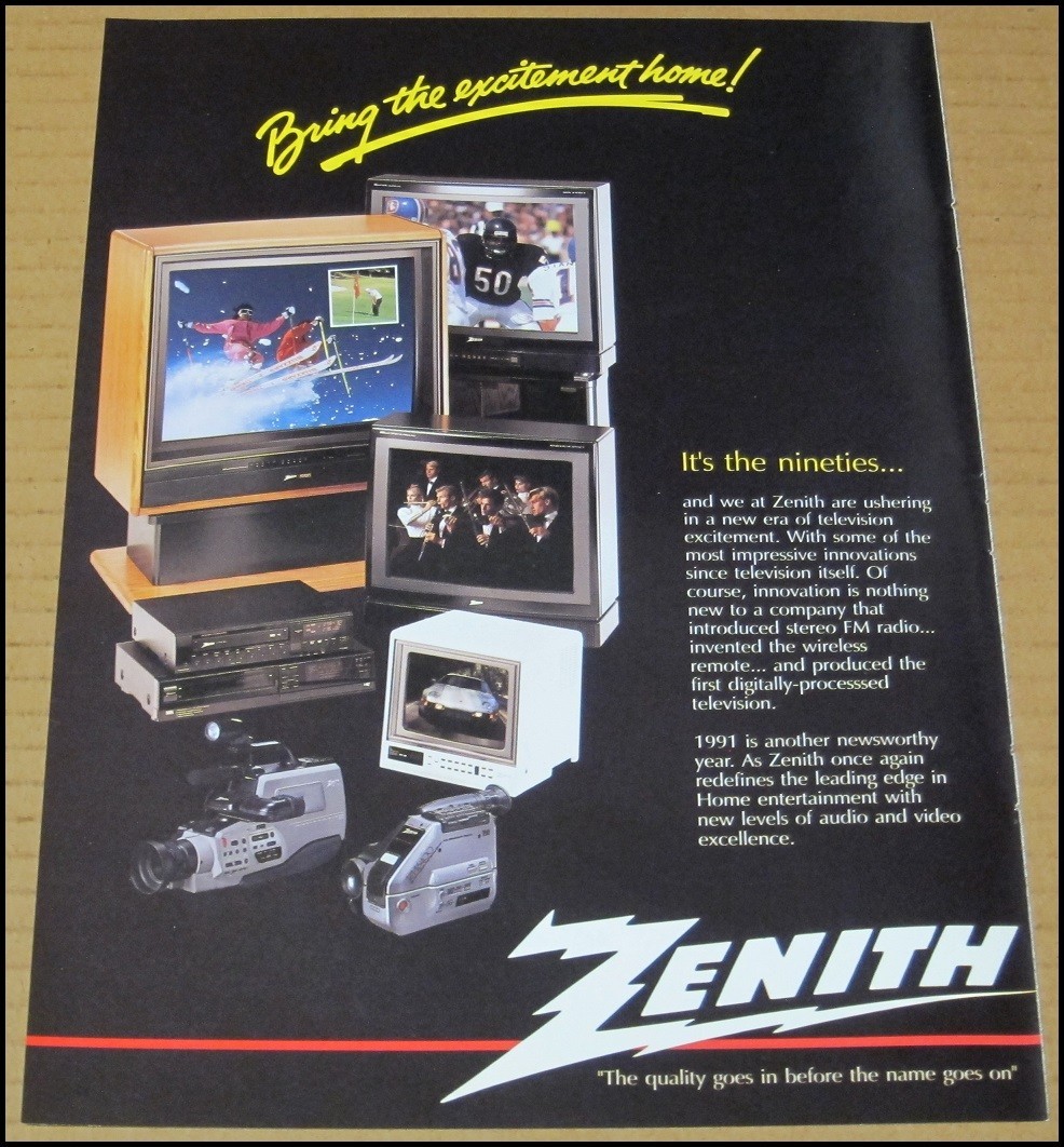 1990 Johnny Morris Steve Baskerville CBS Chicago Channel 2 News Print Ad Advert