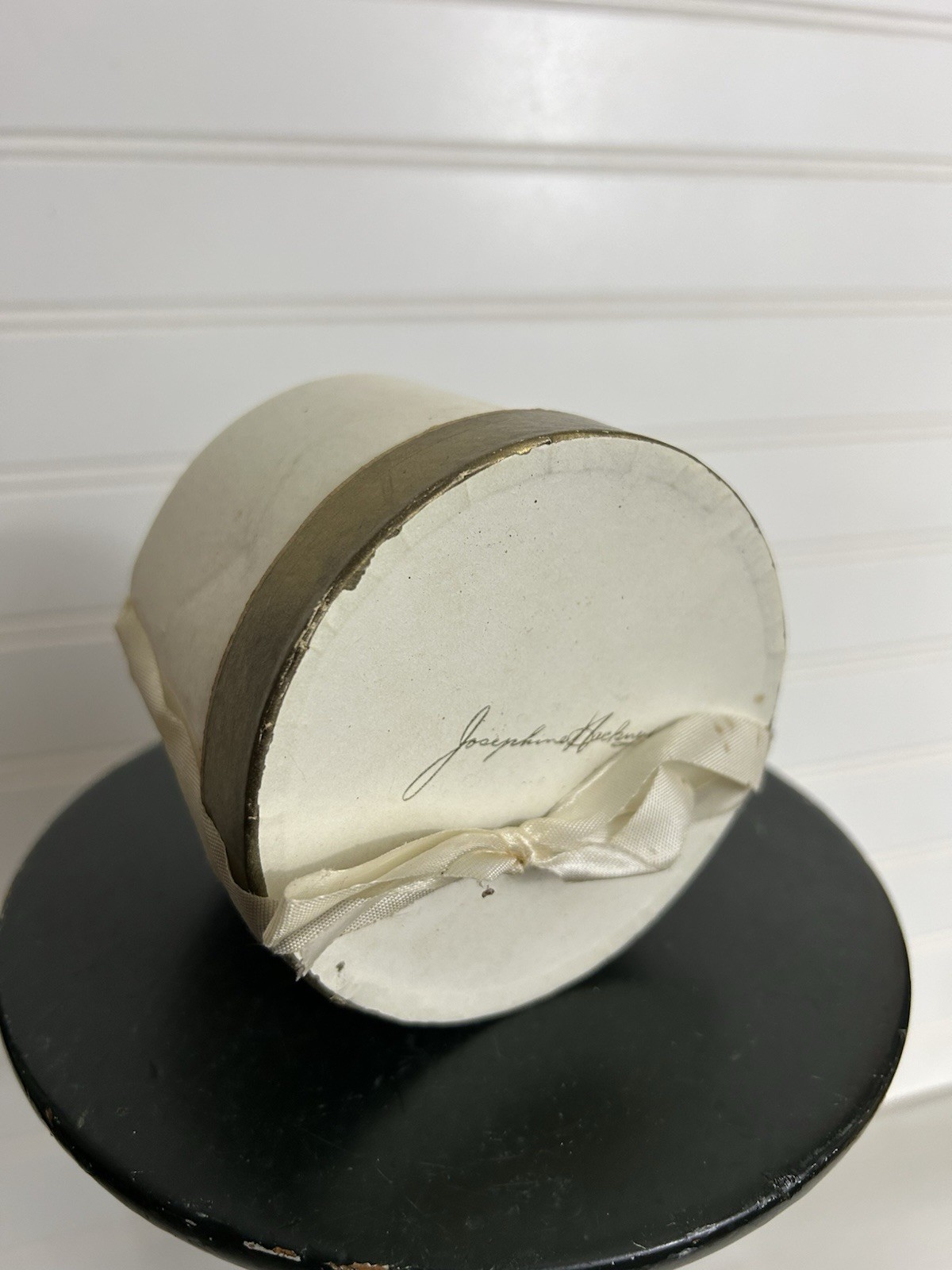 Vtg miniature hatbox Jackson Mississippi Josephine Hackney advertising millinery