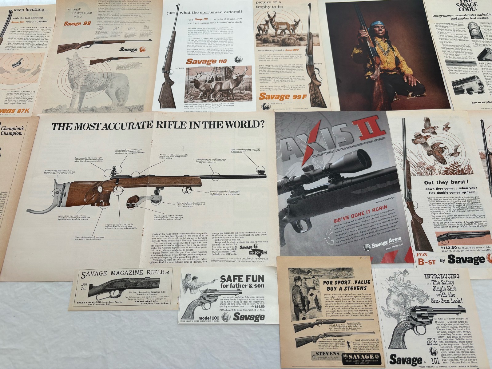 Savage Guns 26 Magazine Print Ads 1900 – 2015 Collection #1