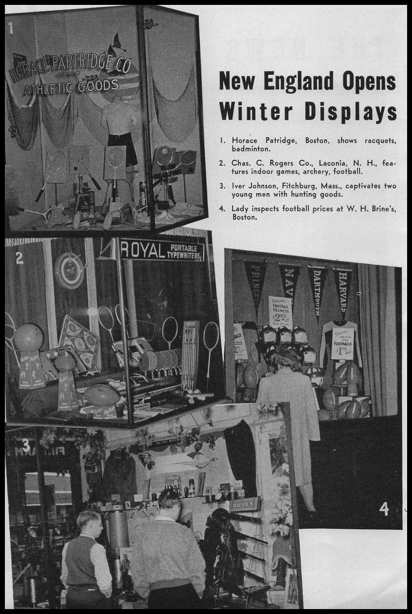 1941 Horace Partridge Sporting Goods Co. Boston MA Photo Window Display Print Ad