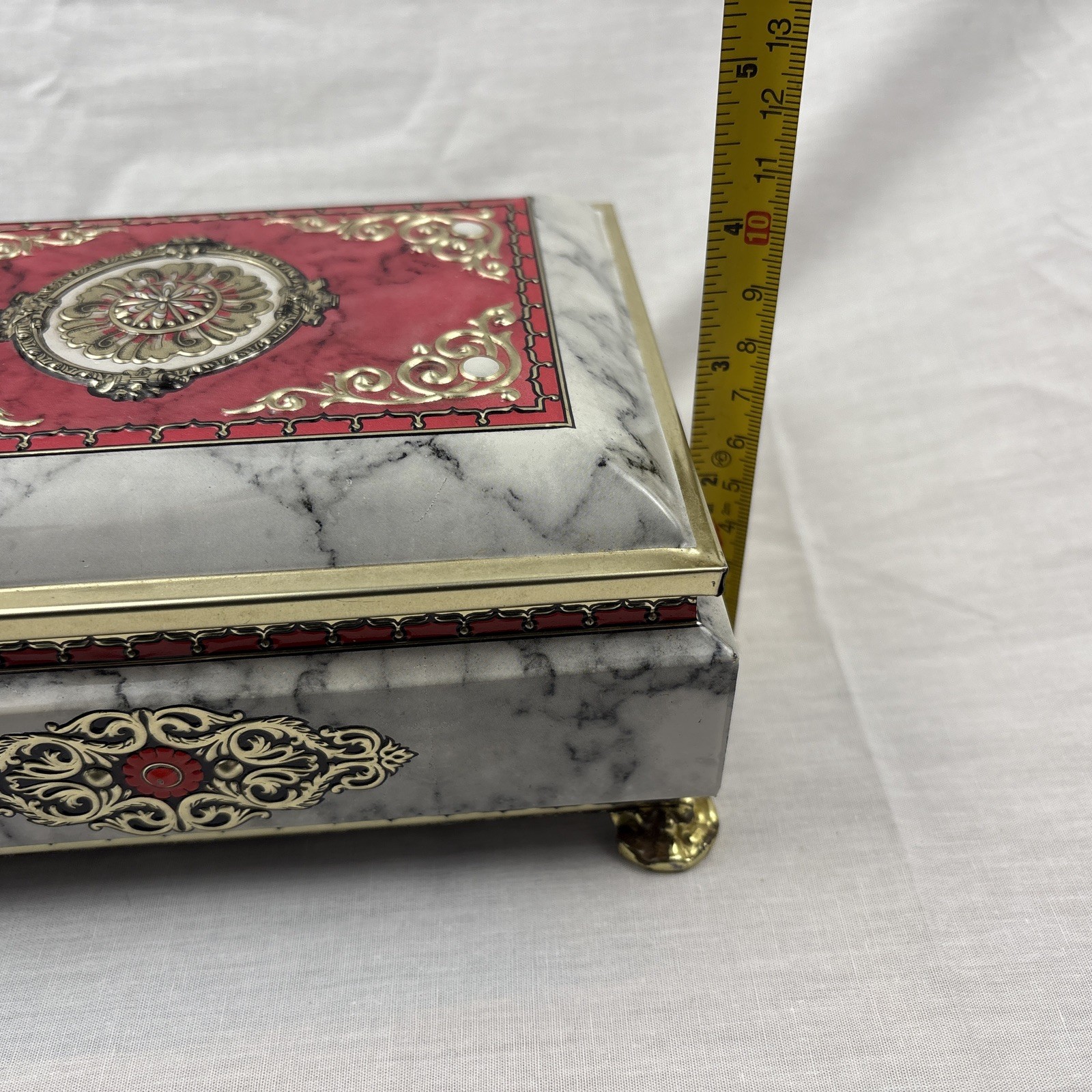 Vintage Candy Tin Blue Bird Confectionery Red Gold Harry Vincent Limited England