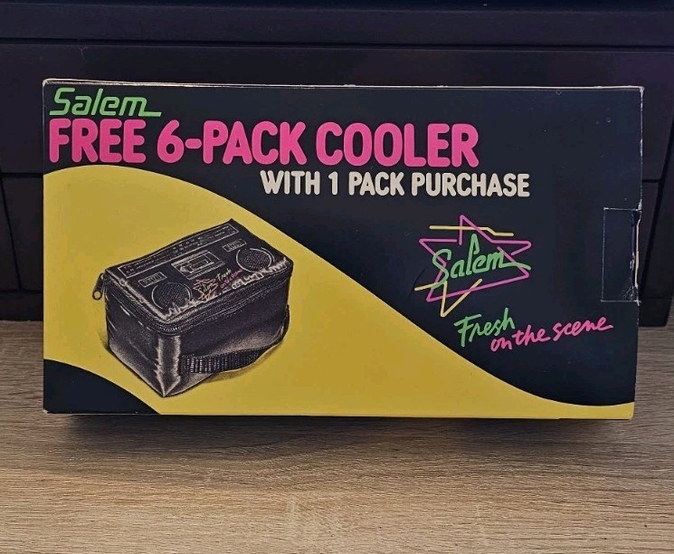 1990 Salem Cigarettes Black Promotional Boombox Ice Lunch Box