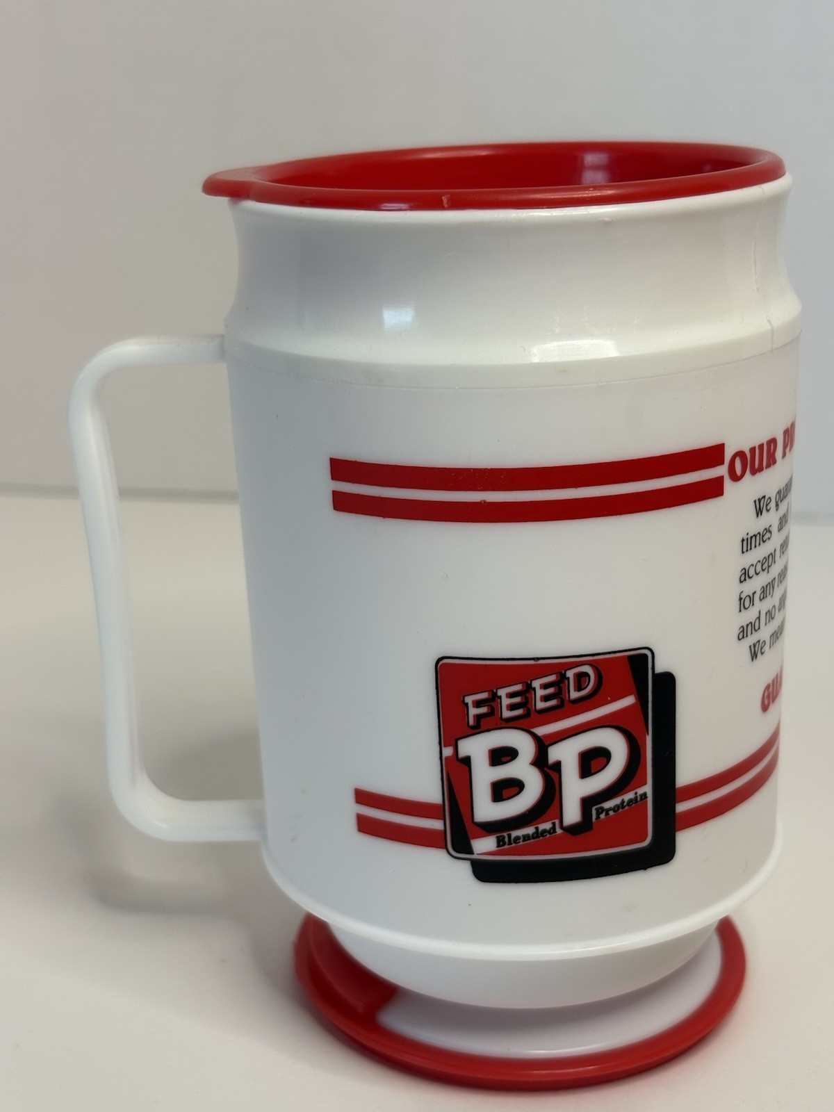 🌽 Vintage, New BP Feed Plastic Coffee Travel Cup, Mug, Farm Cup, Advertisement