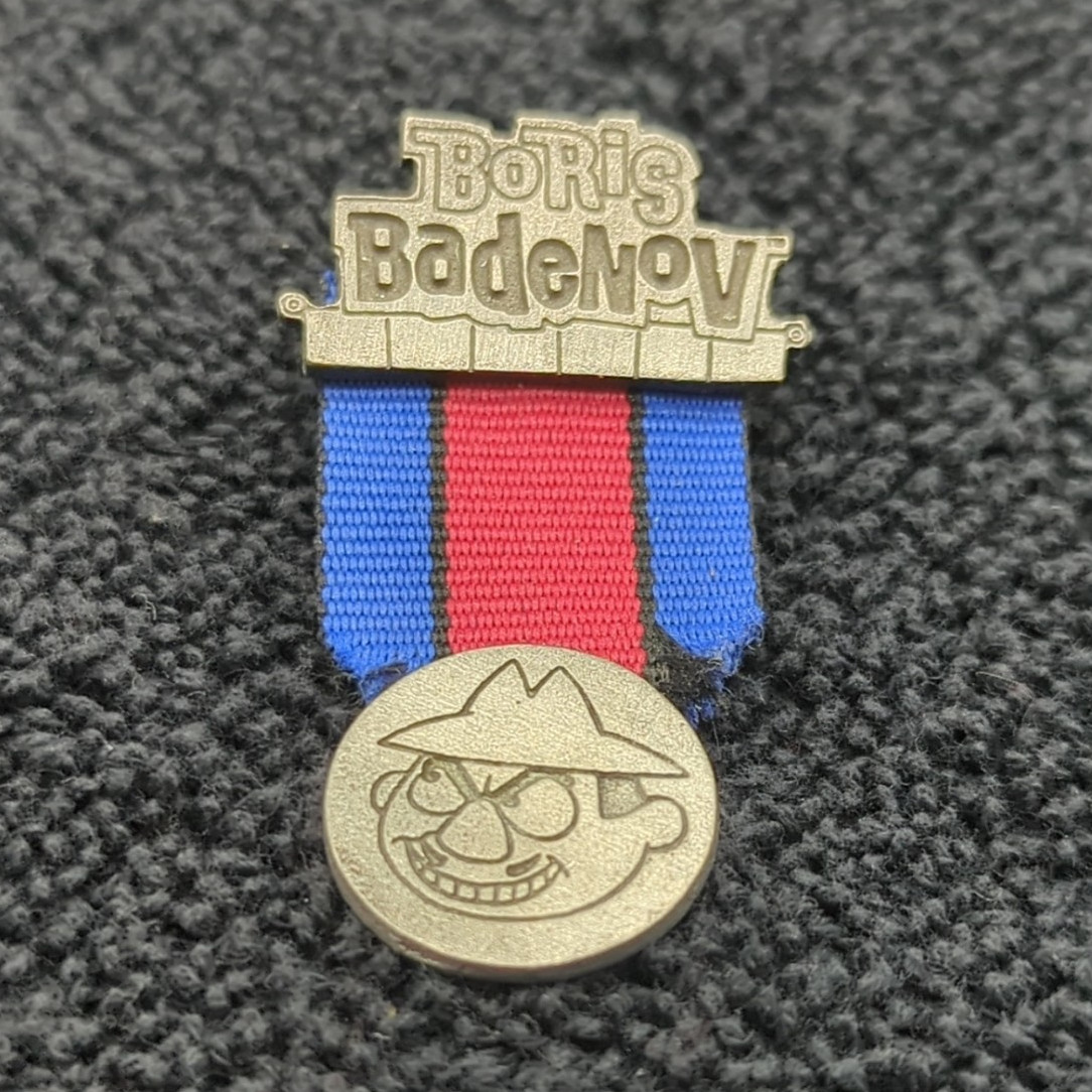 Vintage Boris Badenov Enamel & Ribbon Pin – Rocky and Bullwinkle Collection