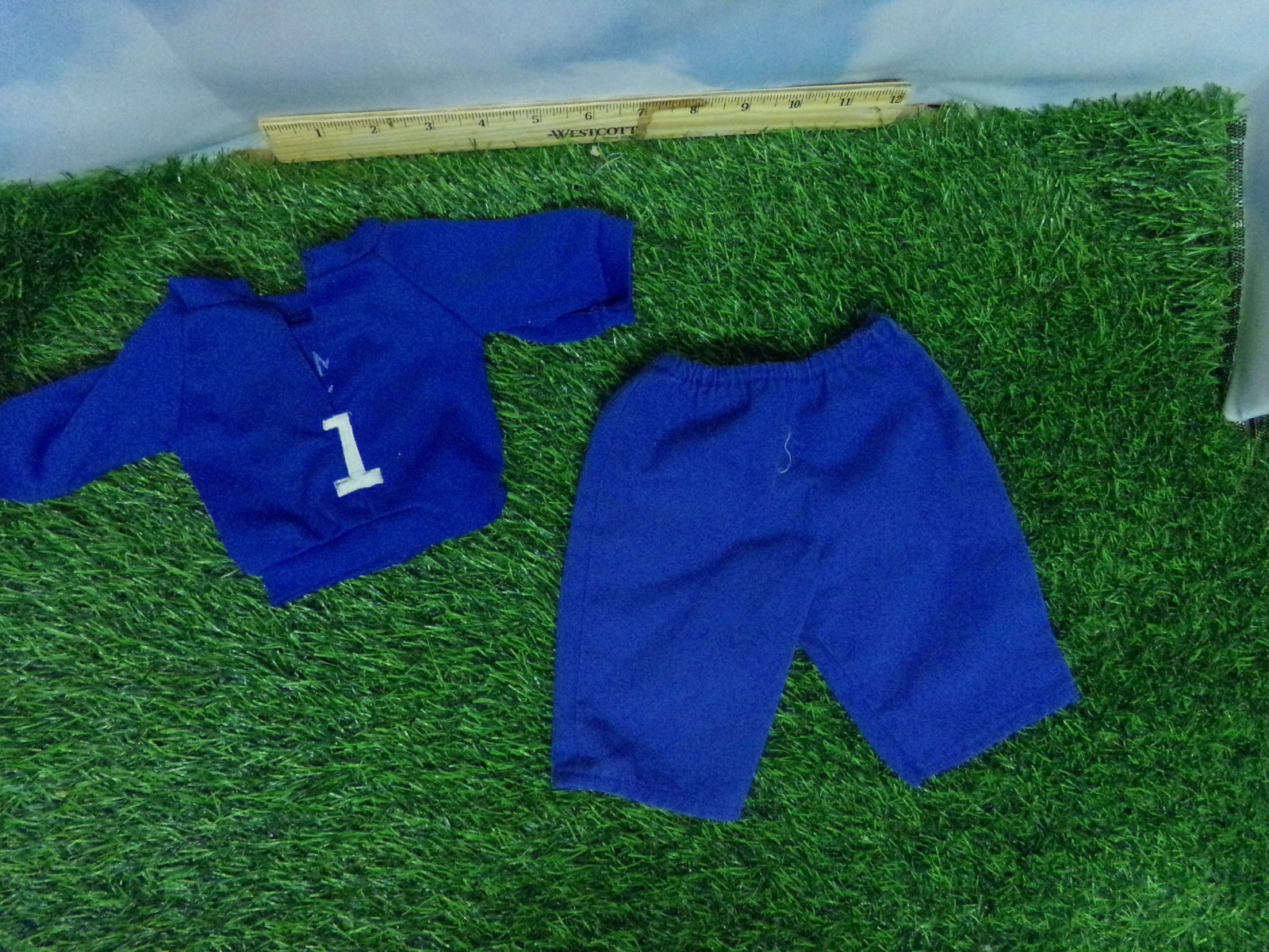DOLL tru shirt w/pants blue FITS REGULAR SIZE CABBAGE PATCH KIDS OR?