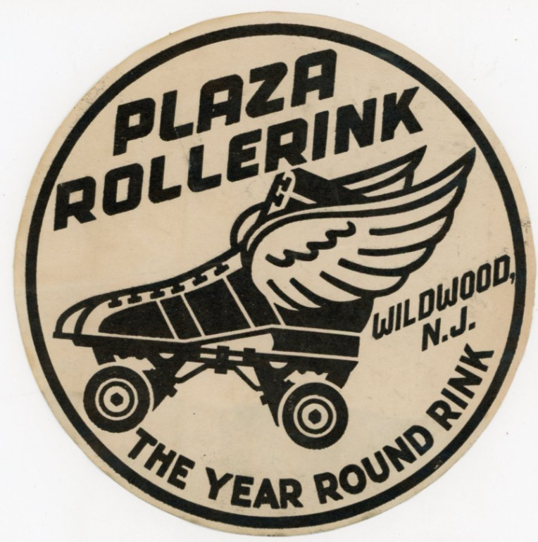 1930’s-50’s Plaza Rollerink Wildwood, NJ Year Round Roller Skating Label #8S