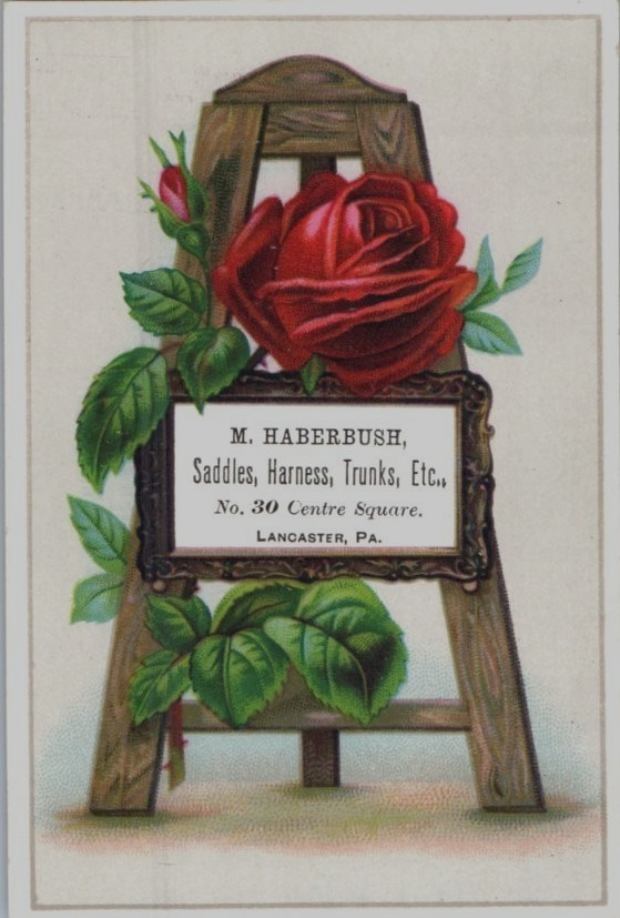 Victorian Trade Cards 1890’s M. Haberbush, Saddles, Harness, Lancaster, PA