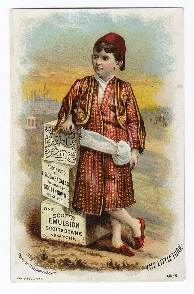 Denver CO SCOTT’S EMULSION Quack Medicine LITTLE TURK Victorian Trade Card 1889