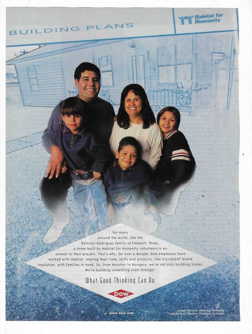 Dow Chemical Habitat For Humanity 1998 Ad Ramirez-Rodriguez Family Freeport TX