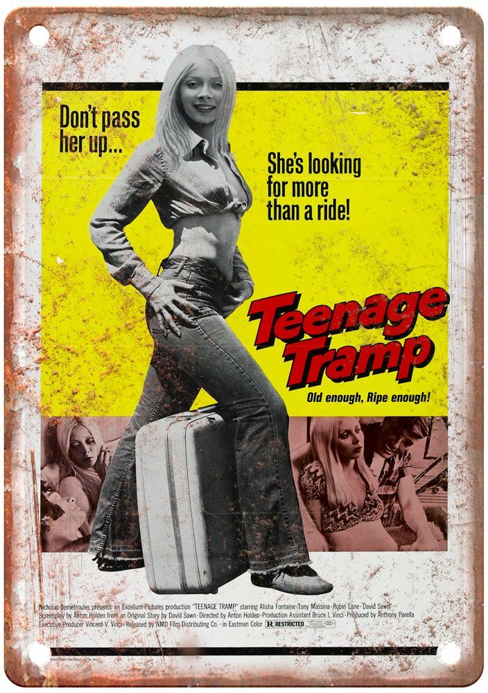 Teenage Tramp Vintage Movie Poster Old Retro Look Metal Sign MP4473