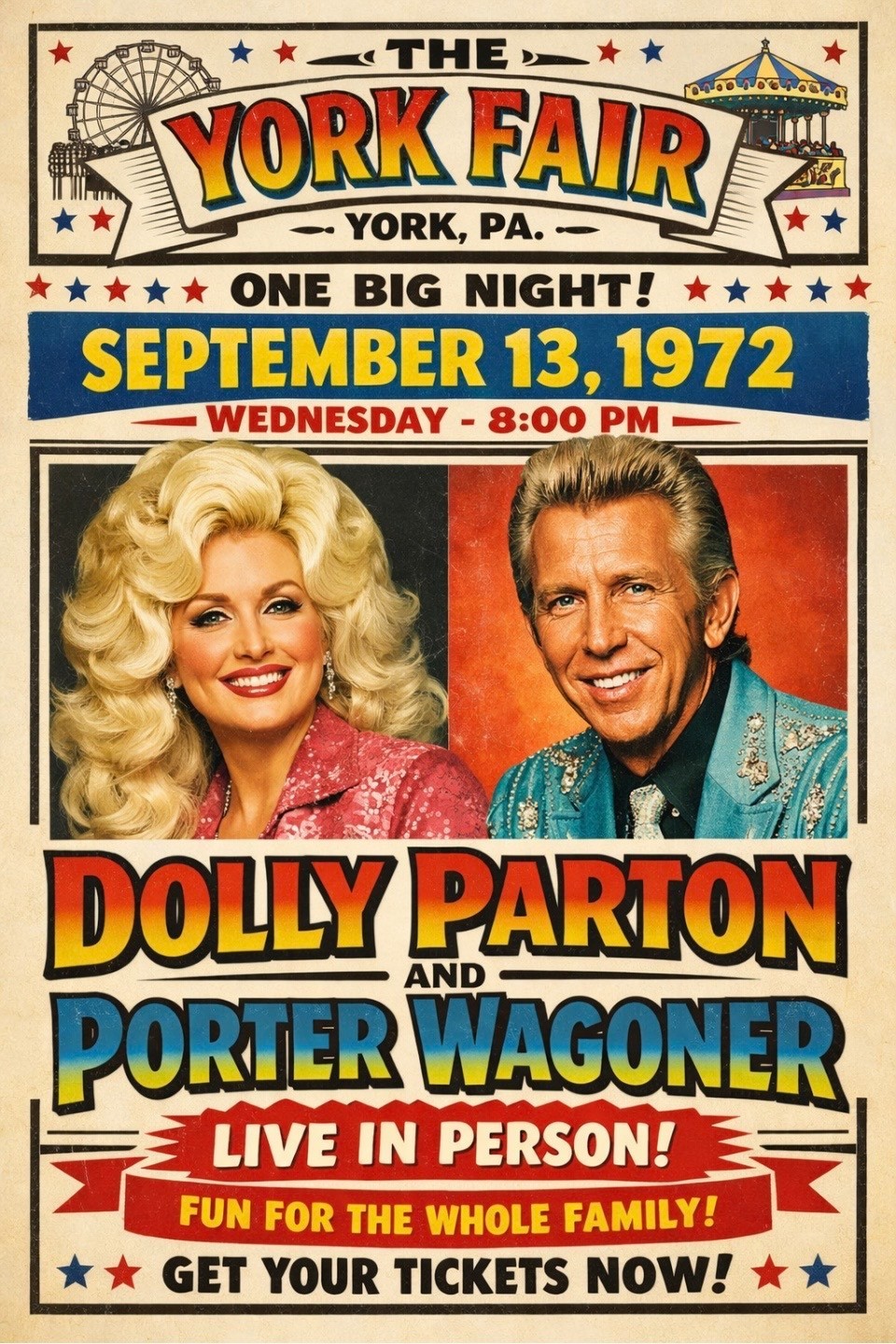Dolly Parton & Porter Wagoner -York Fair September 13, 1972 York, Pa.