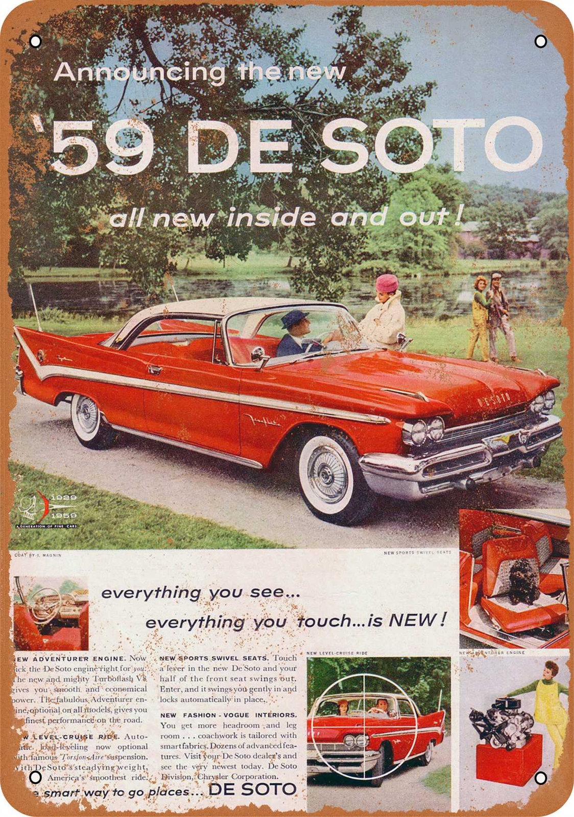 Metal Sign – 1959 De Soto Adventurer – Vintage Look Reproduction