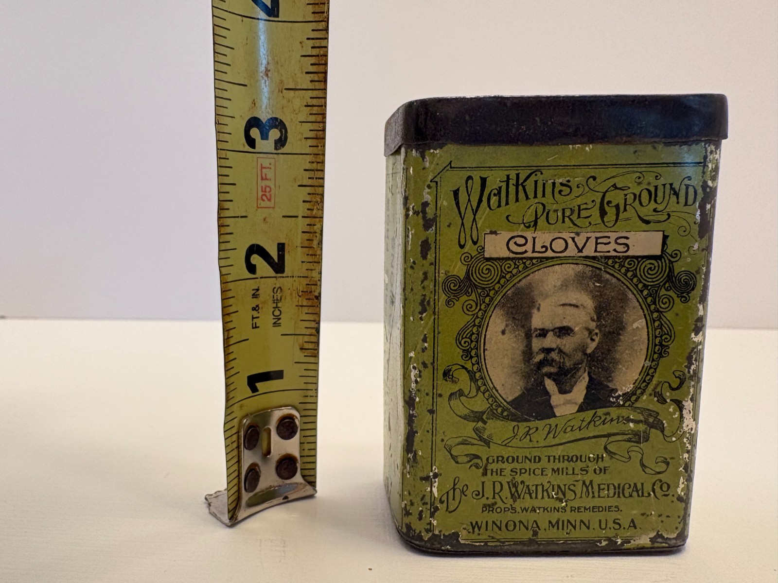 1887 J.R. WATKINS PURE GROUND CLOVES TIN