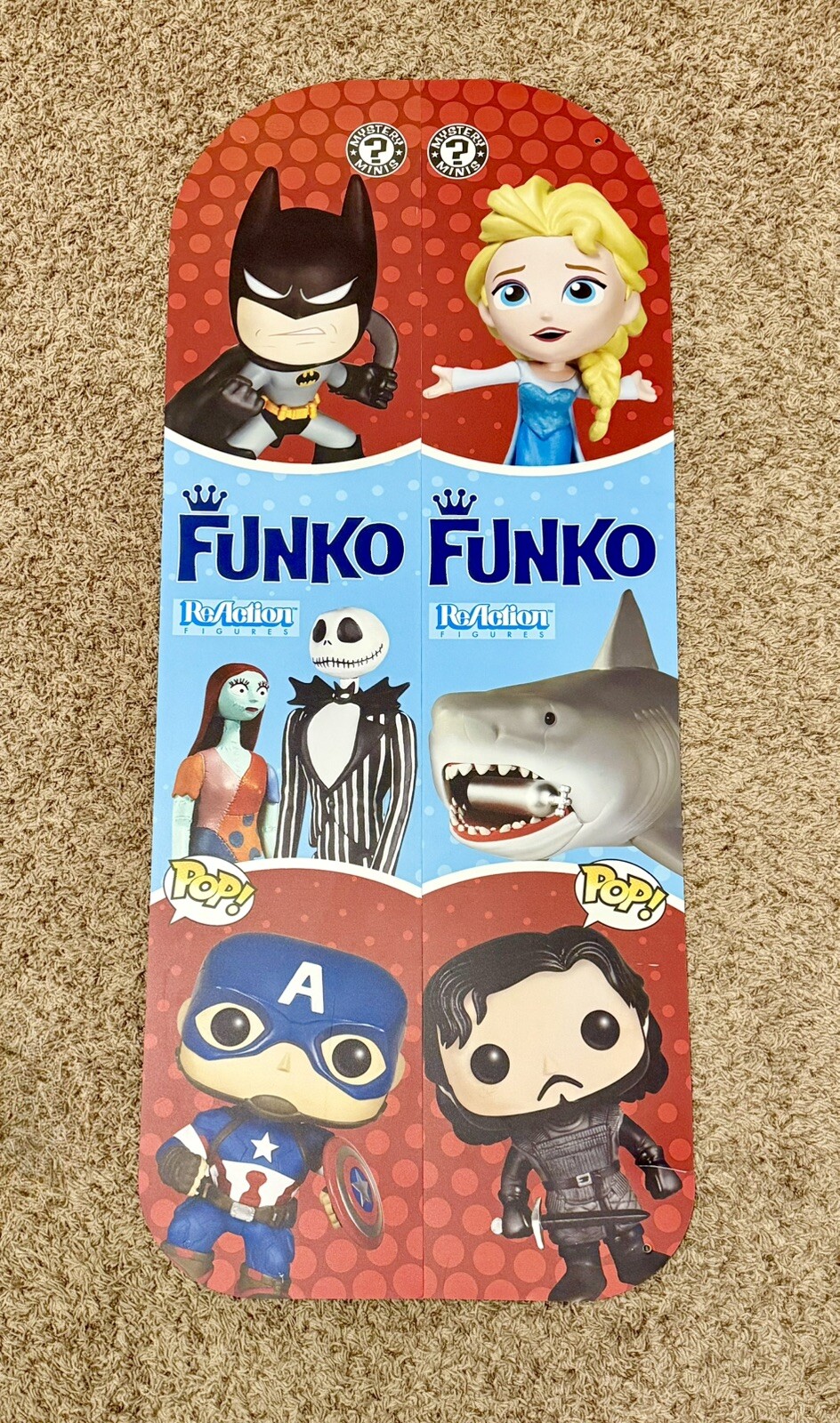 Toys R Us Disney Geoffrey Retail Sign Aisle Display Funko POP Batman Jaws 48X10