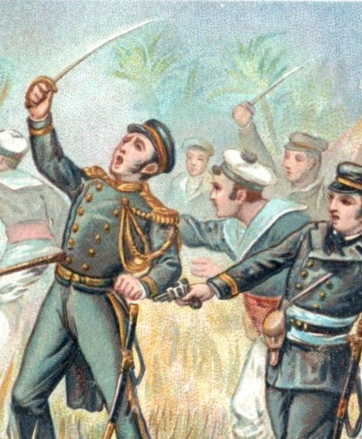 1880s-90s Death Of French Commandant Rivière Dai Nam Vietnam F159