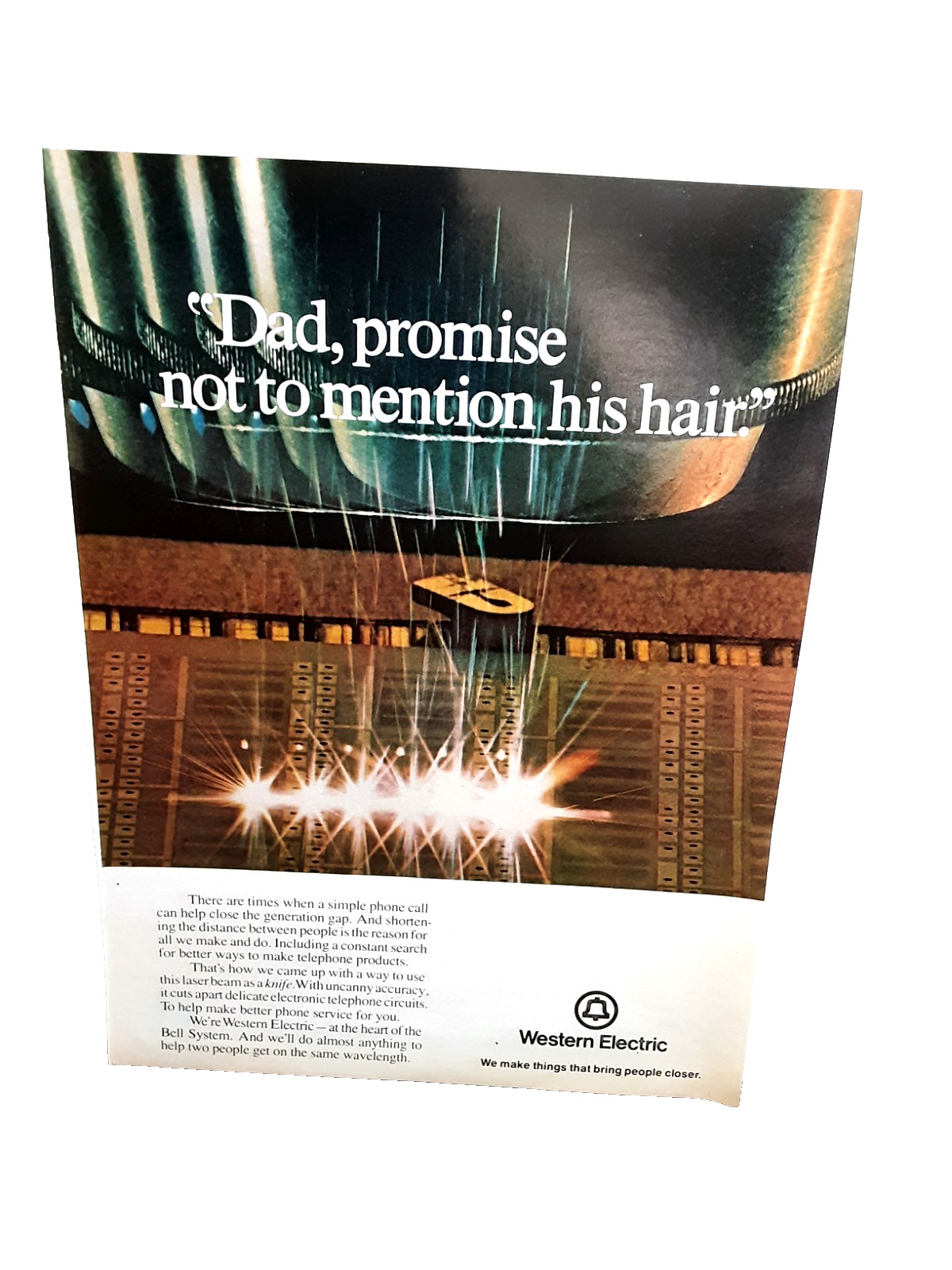 1974 Western Electric Ad Vintage Bell Telephone Company Communication Print