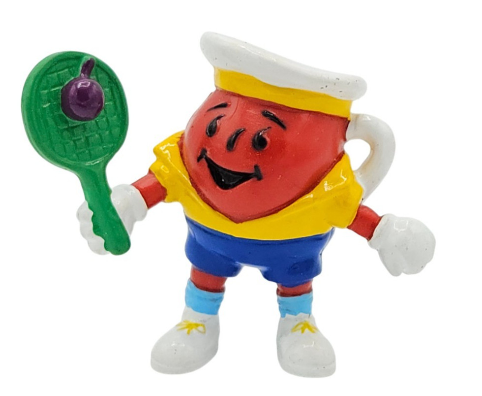 Vintage Kool Aid Man Tennis Player Figure Toy PVC