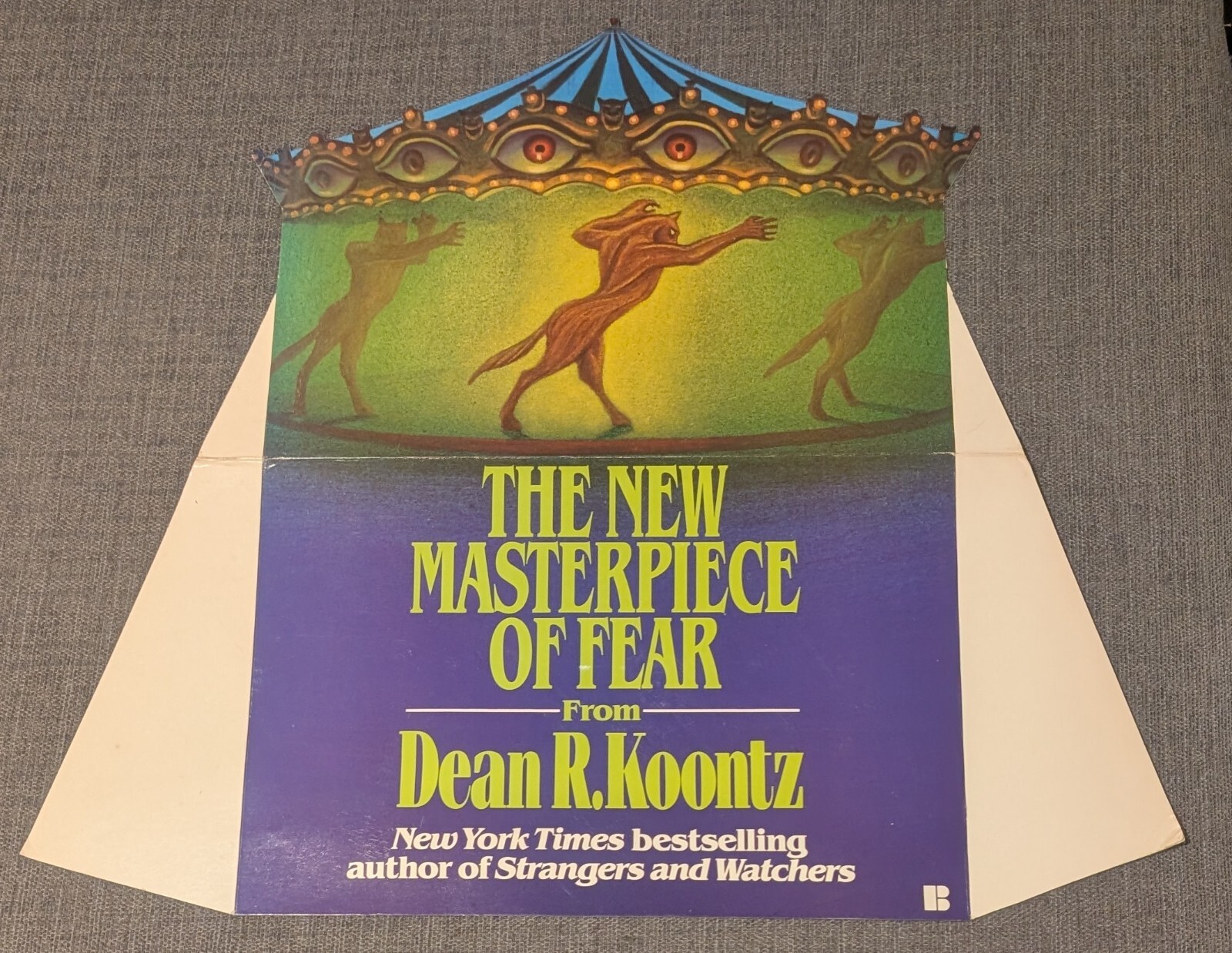 Rare The New Masterpiece Of Fear Promo Book Advertising Display Header Card