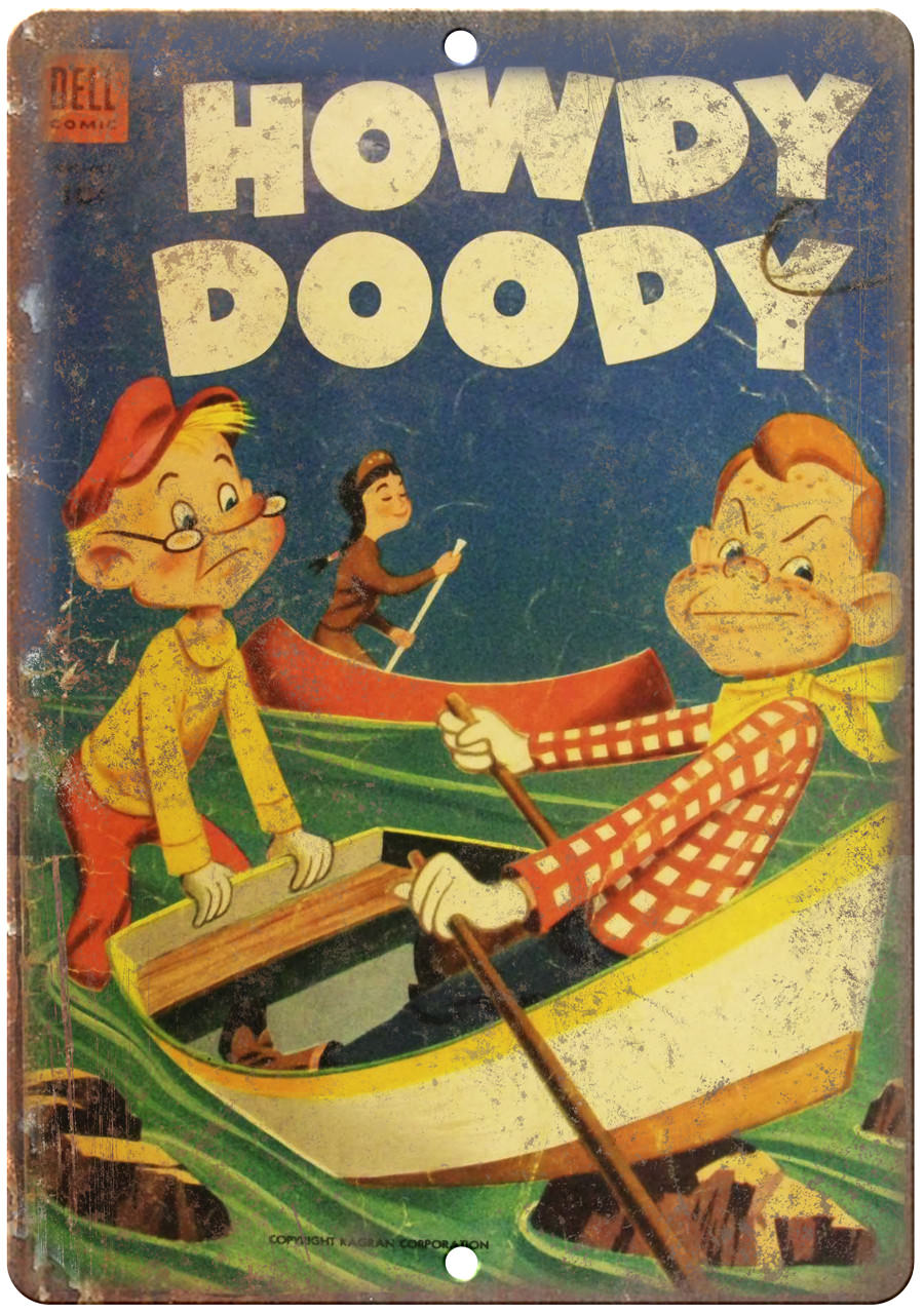 Howdy Doody Dagran Dell Comic Book Art 12″ x 9″ Reproduction Metal Sign J78
