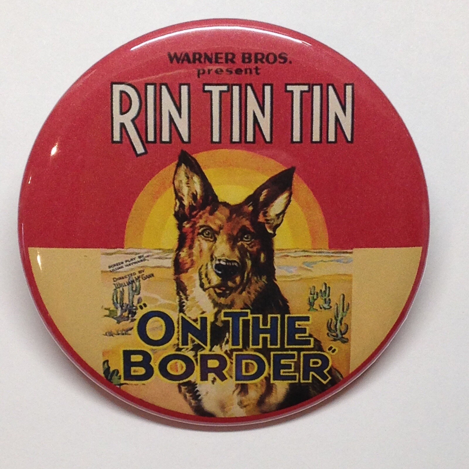 Rin Tin Tin German Shepherd Advertising Pocket Mirror Vintage Style