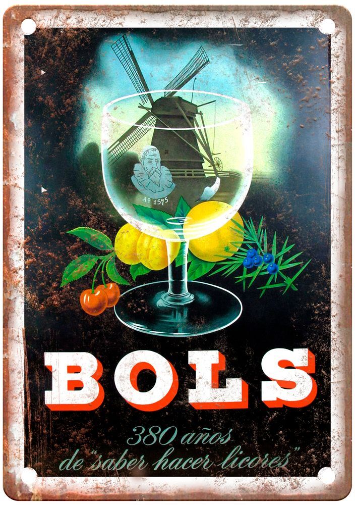 Bols, 380 años de saber hacer licores Liquor Poster Retro Look Sign E584