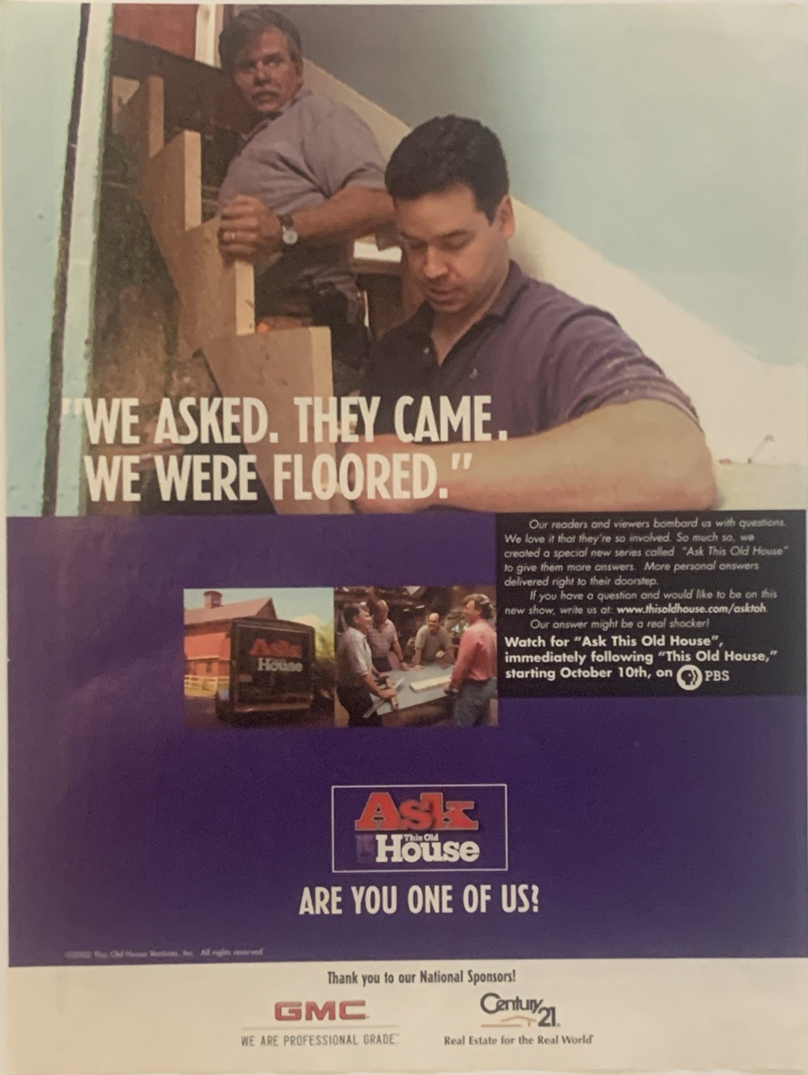 2002 Ask This Old House PRINT AD PBS TV Series VTG 2000s Home Improvement