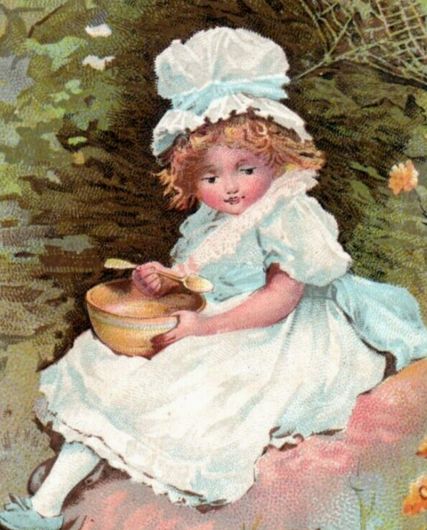 1880s J&P Coats Spool Cotton Little Miss Muffet Spider Nursery Rhyme F121