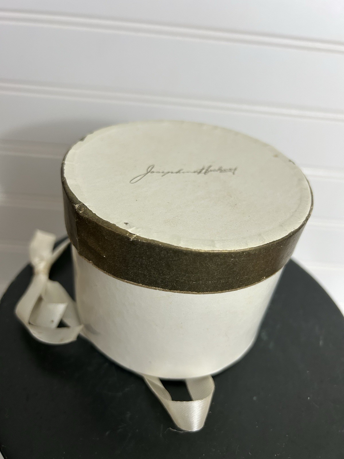 Vtg miniature hatbox Jackson Mississippi Josephine Hackney advertising millinery
