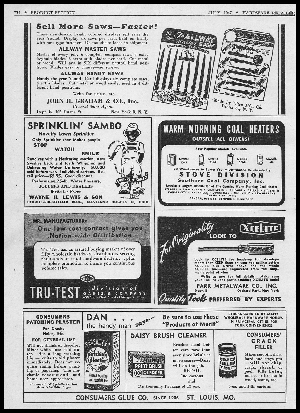 1947 Wayne H. Lewis & Son Cleveland Heights Ohio Sprinklers Vintage Print Ad