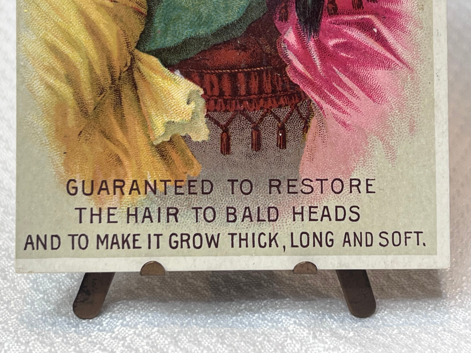 Antique Victorian Trade Card Barry’s Tricopherous Hair Restore Quackery New York