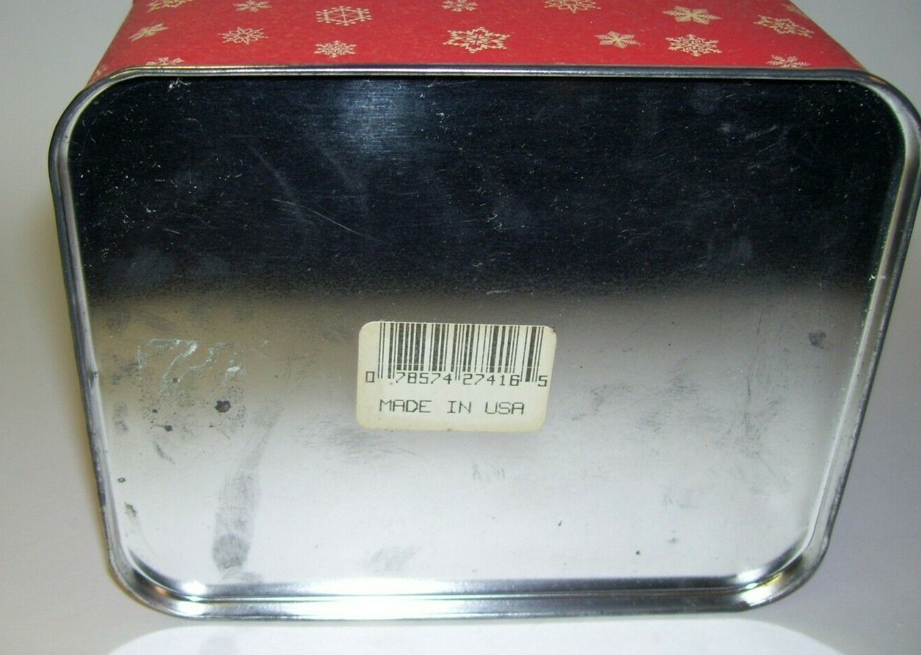Antique The Old Farmer’s Almanac Santa Claus Tin Box Pail w/ Handle Made in USA