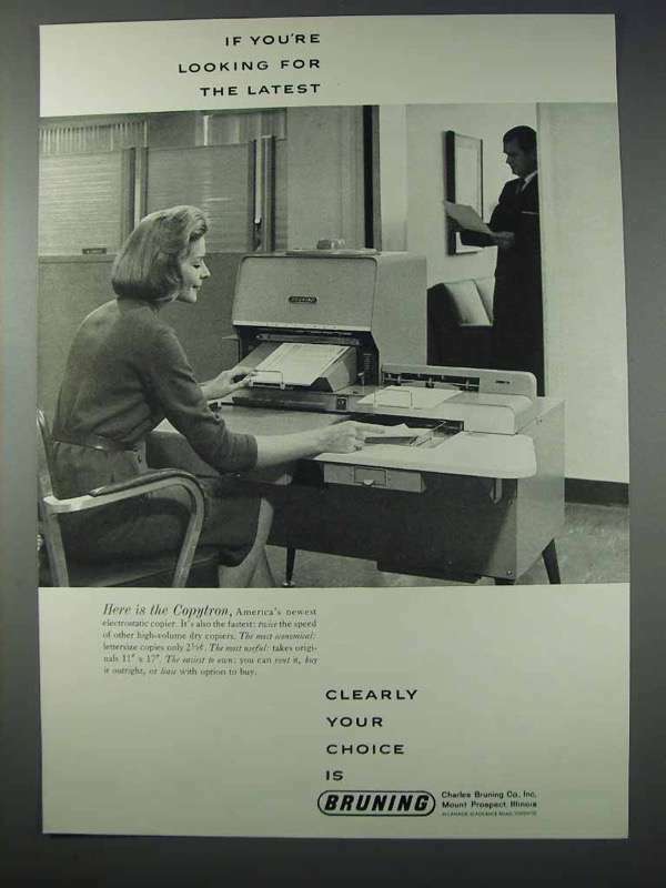 1963 Bruning Copytron Ad – Looking for the Latest