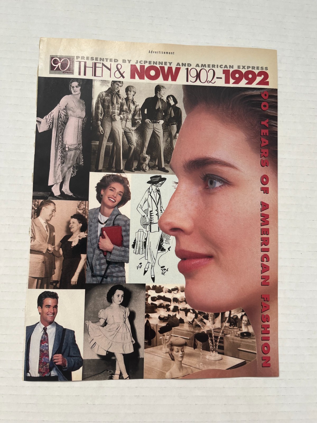 1992 Vtg 90 Years of American Fashion JCPenney Magazine Ad – 8 Pages