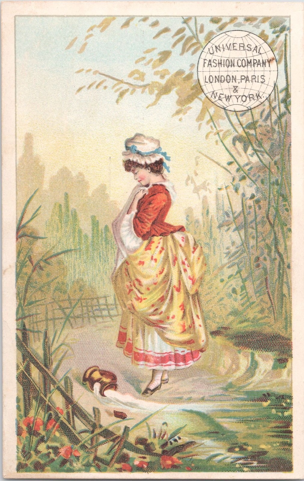 Universal Fashion Company Perfect-Fitting Patterns New York Victorian Trade Card