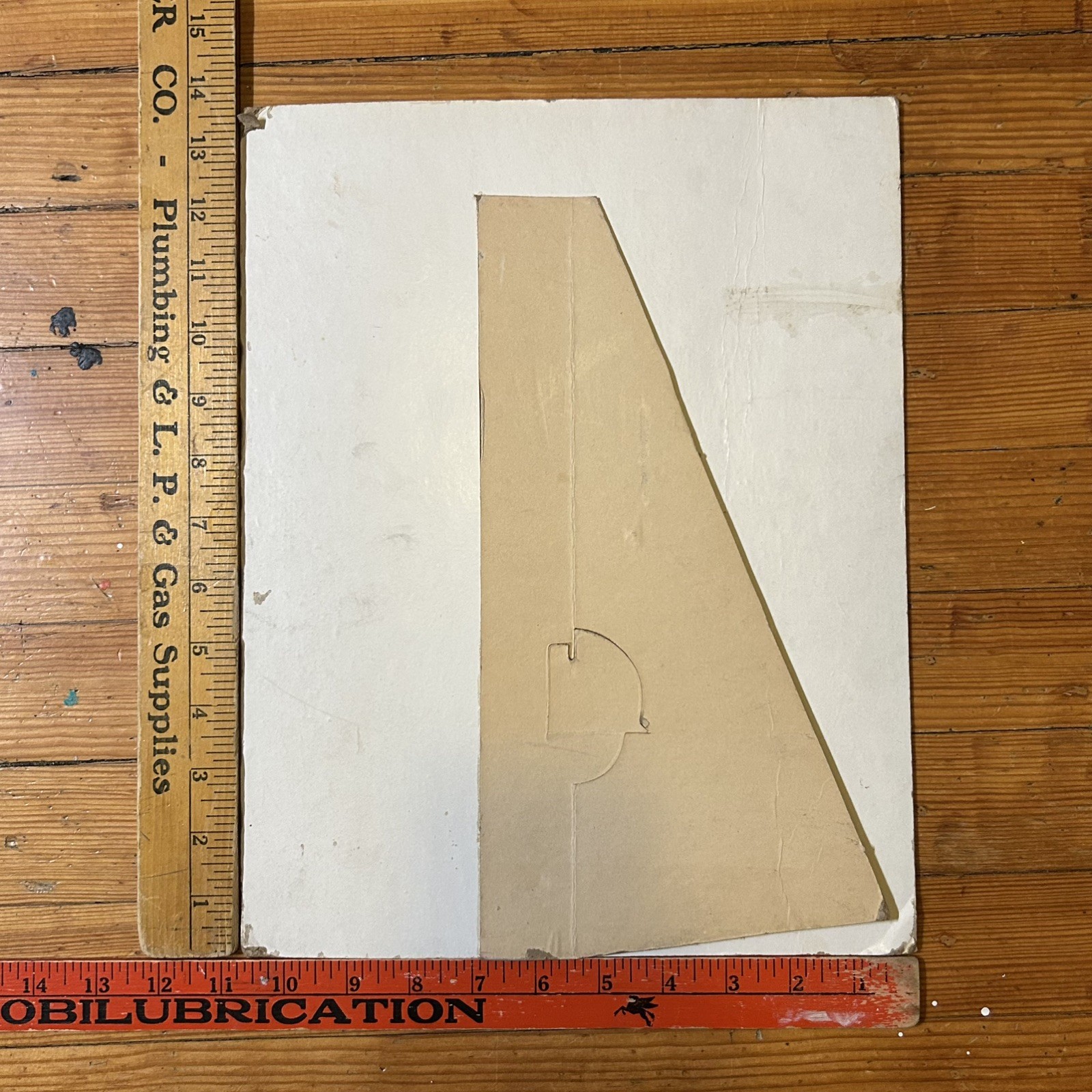 Vintage 1920s Wright Straw Hats Cardboard Counter Store Advertising Display Sign