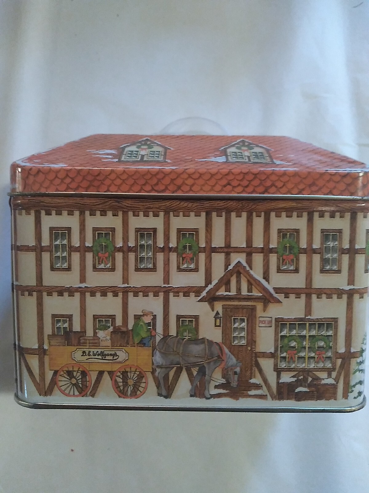 Wolfgang Candy Company Collector Tin Barvarian Village Series 1994 Tin Only