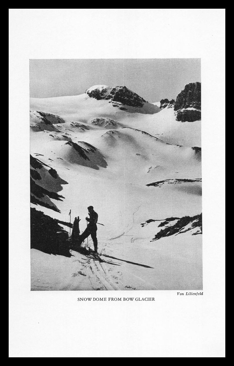 1938 Bow Glacier Banff Alberta Canada Ski Area Snow Dome Photo Vintage Print Ad