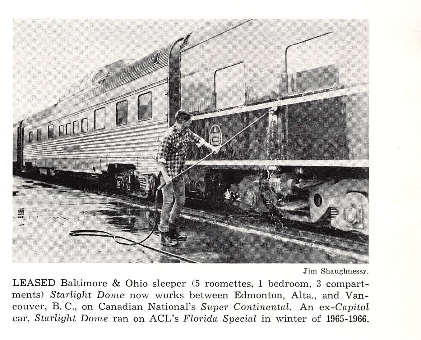 Baltimore & Ohio Starlight Dome Sleeper National Super Continental Vtg Mag Image