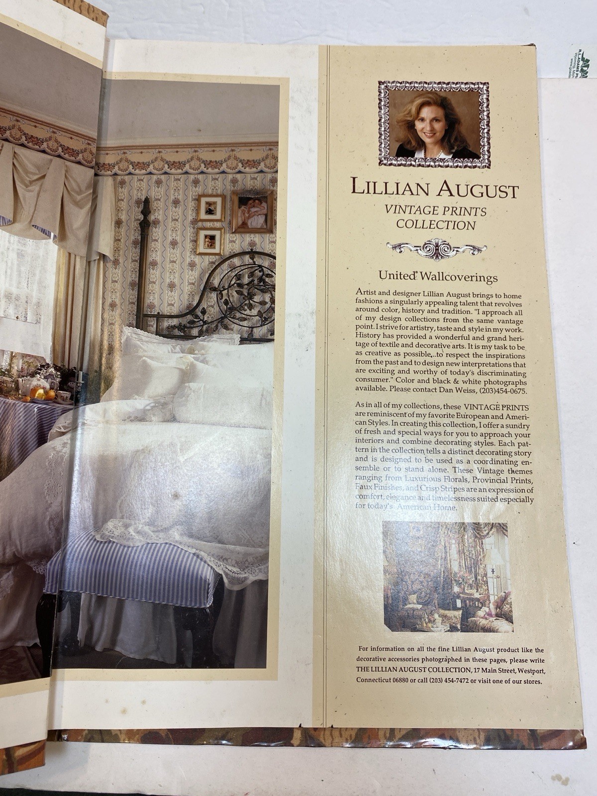 Lillian August Collection Vintage Prints Sample Book United Wallcoverings Paper