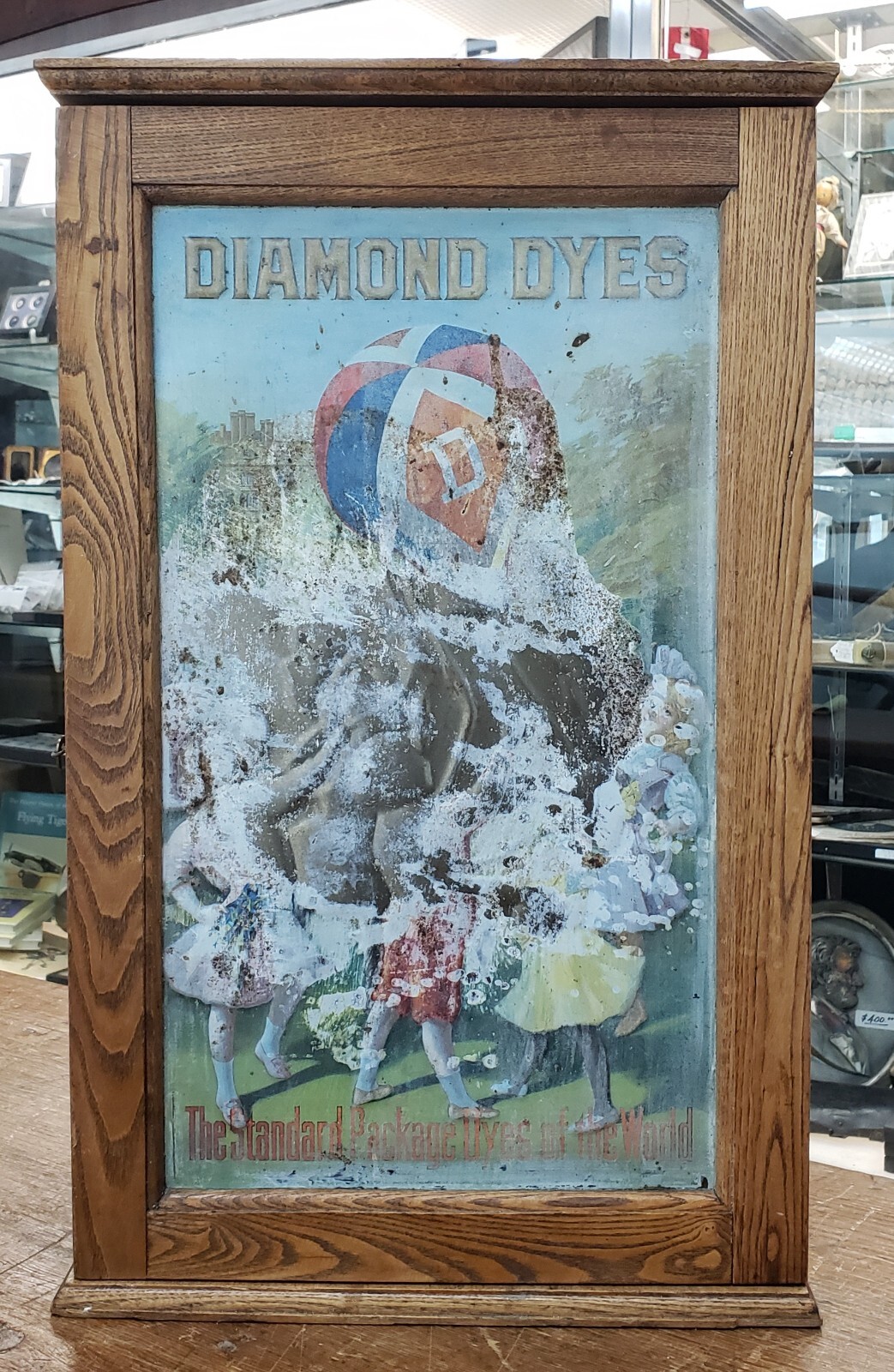 1800’s Historic Wells & Richardson Co. of Vermont Diamond Dyes Cabinet
